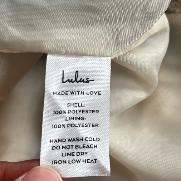 Lulu's Winter Winds Blue Plaid Shearling Teddy Jacket Women's | Small - Picture 7 of 10